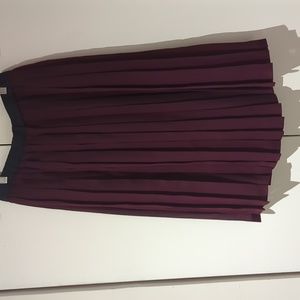 Rachel Comey maroon pleated midi skirt